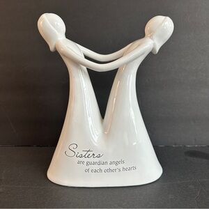 Abbey Press 2 Sisters Figurine Family Love Sibling Gaurdian Angel Dance Embrace